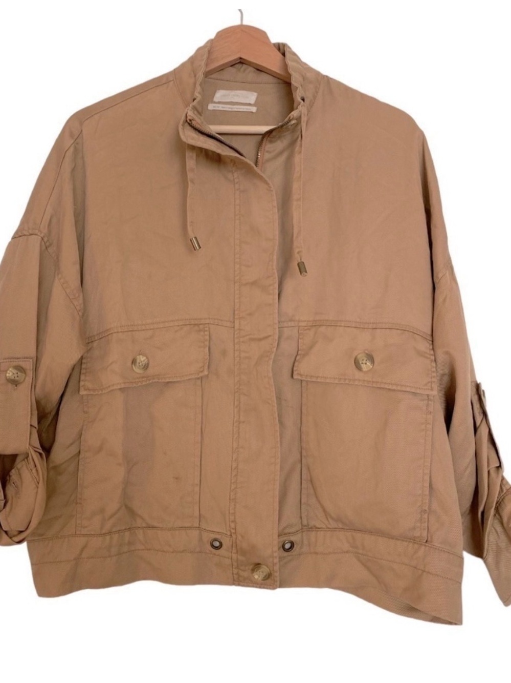 Urban Outfitters Light Tan Utility Jacket with Front Pockets - Picture 3 of 8